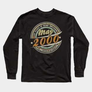 Born In MAY 2000 Limited Edition 20th Birthday Gifts Long Sleeve T-Shirt